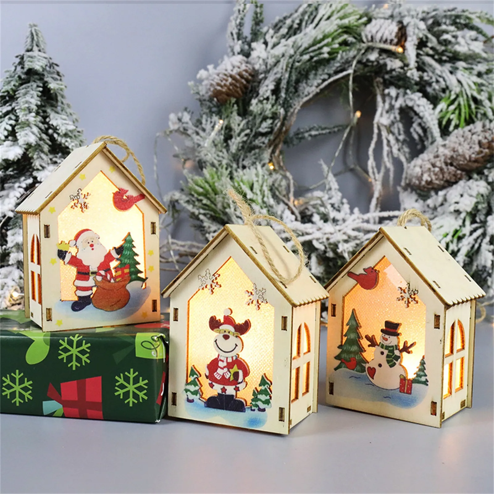 

Christmas Decoration Night Light LED Lantern Ornaments Home holiday atmosphere indoor outdoor jewelry pendant Lighting маска c3*